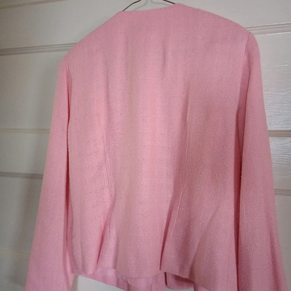 Sherry Martin size 12 dress jacket, pink with black flower - Picture 5 of 5